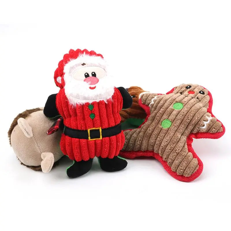 Christmas Themed Dog Squeaker Chew Toys
