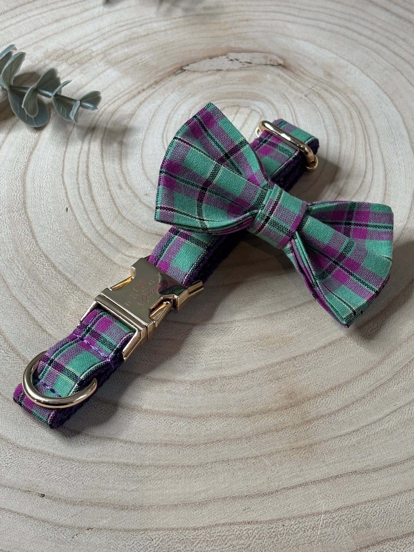 Purple Autumn Plaid Collar