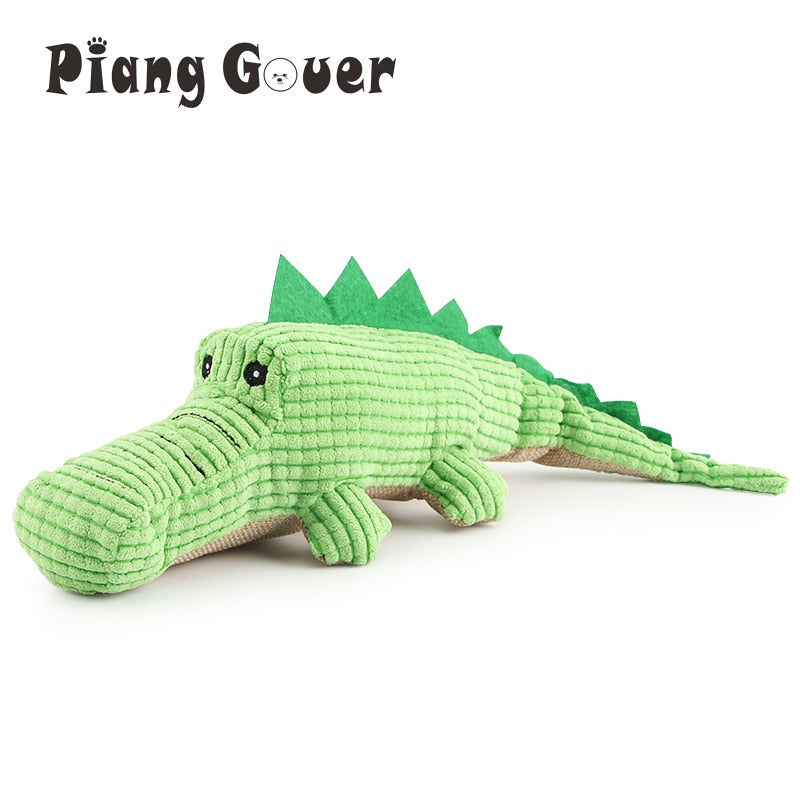 Alligator Plush Squeaker Dog Toy