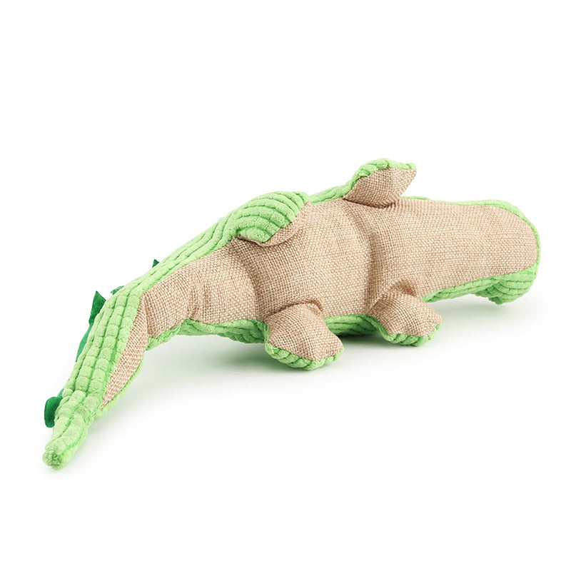 Alligator Plush Squeaker Dog Toy