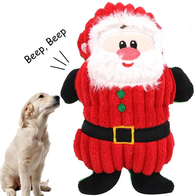 Christmas Themed Dog Squeaker Chew Toys