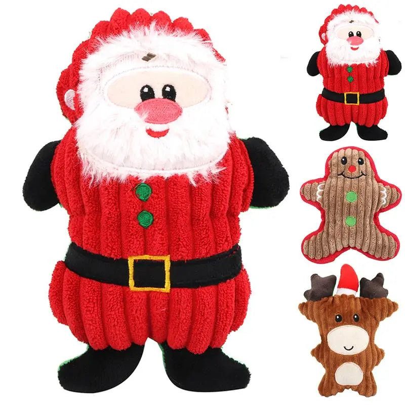 Christmas Themed Dog Squeaker Chew Toys