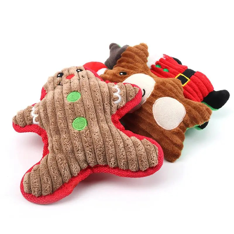 Christmas Themed Dog Squeaker Chew Toys